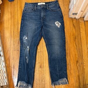 hidden jeans brand  Dark Blue Distressed hight waisted Jeans